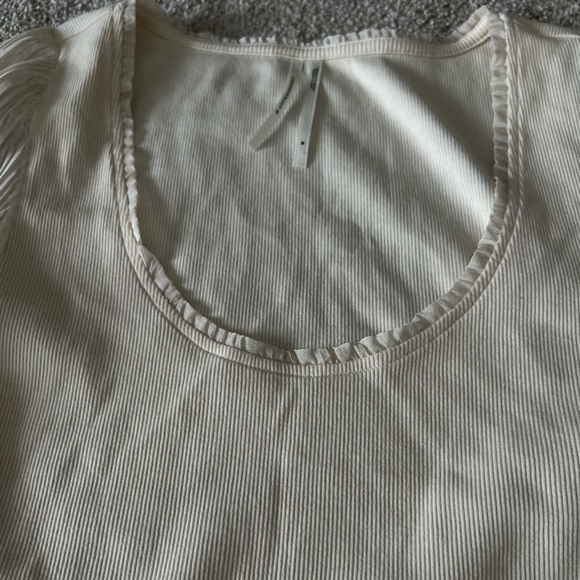 Anthropologie Cream Pleated Top - Picture 8 of 13